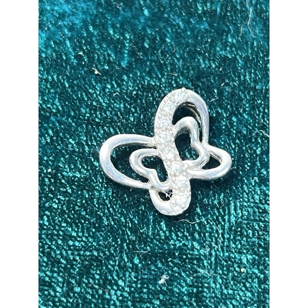 Sterling Silver And CZ Accent Butterfly Necklace Charm Pendant 925 Regal Nature